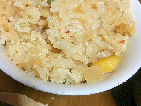 山菜と栗の炊き込みご飯